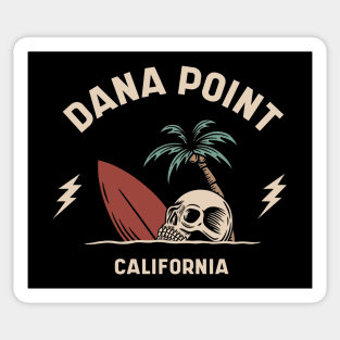 Vintage Surfing Dana Point California // Retro Surf Skull Sticker